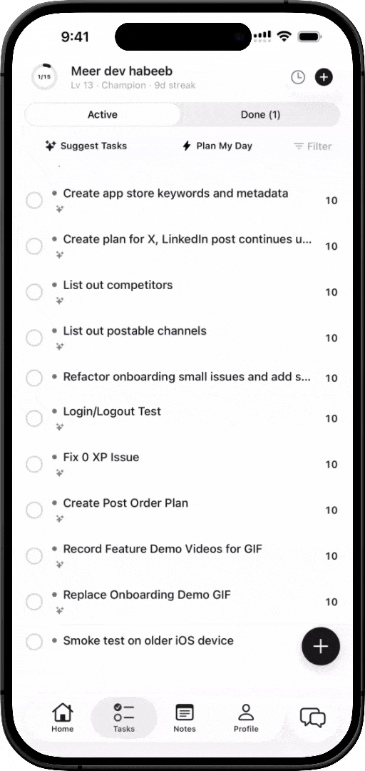 Tasks & follow-ups